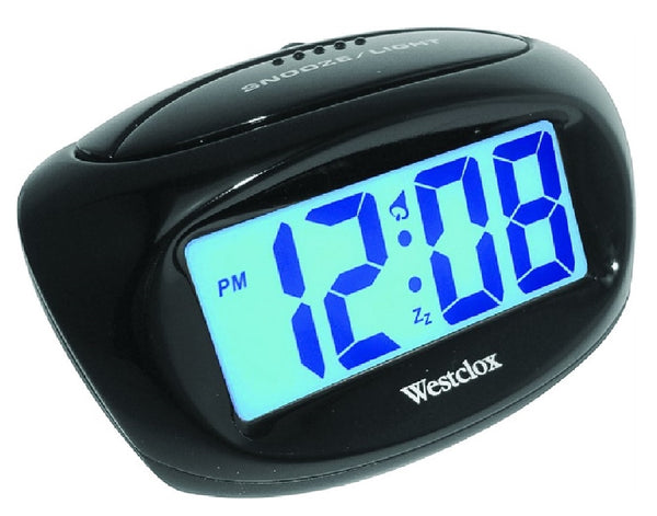 Westclox 70043 LCD Display Alarm Clock, Black