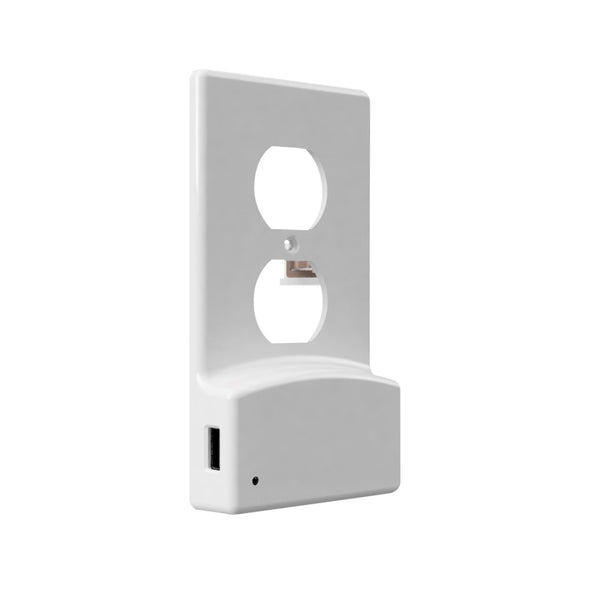 Westek LCR-UCDO-W LumiCover Duplex USB Nightlight Wall Plate