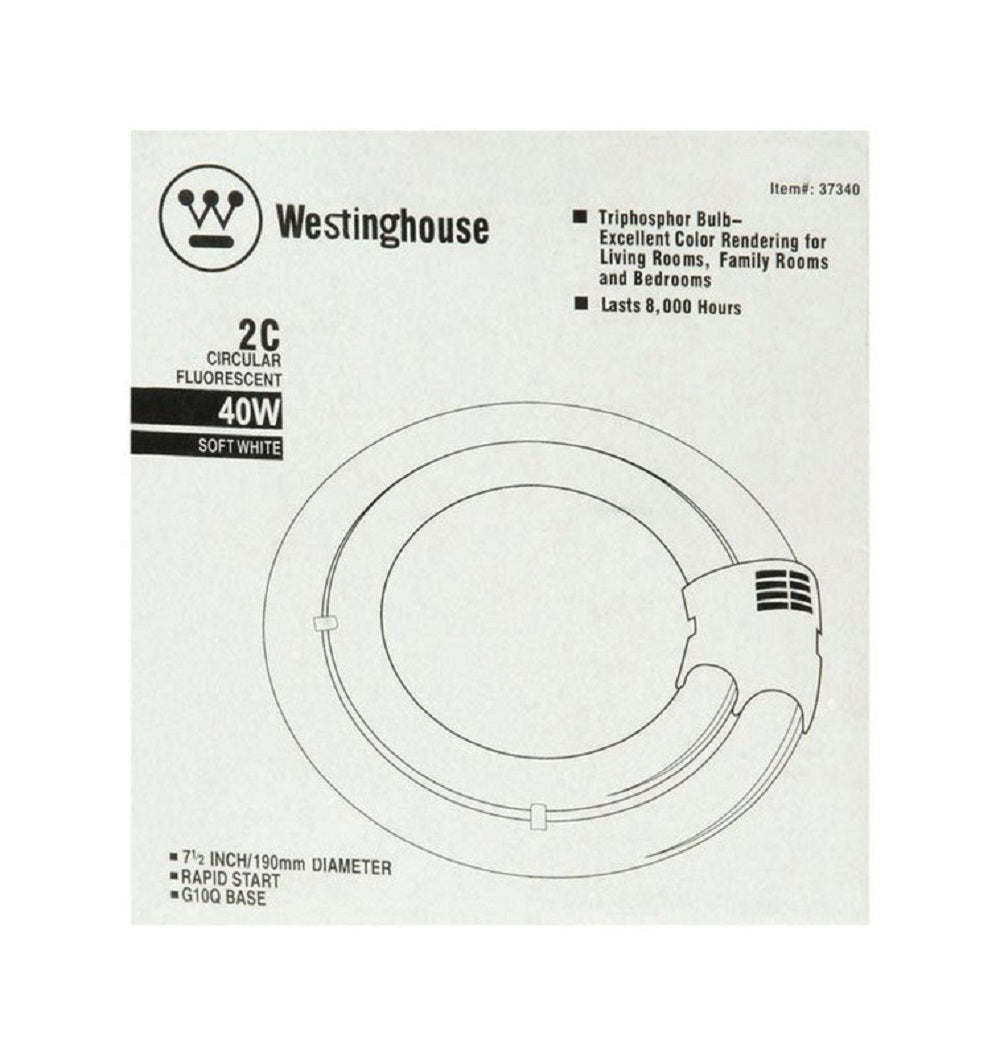 Westinghouse 37340 Tubular Fluorescent Bulb, 40W, T6, Warm White