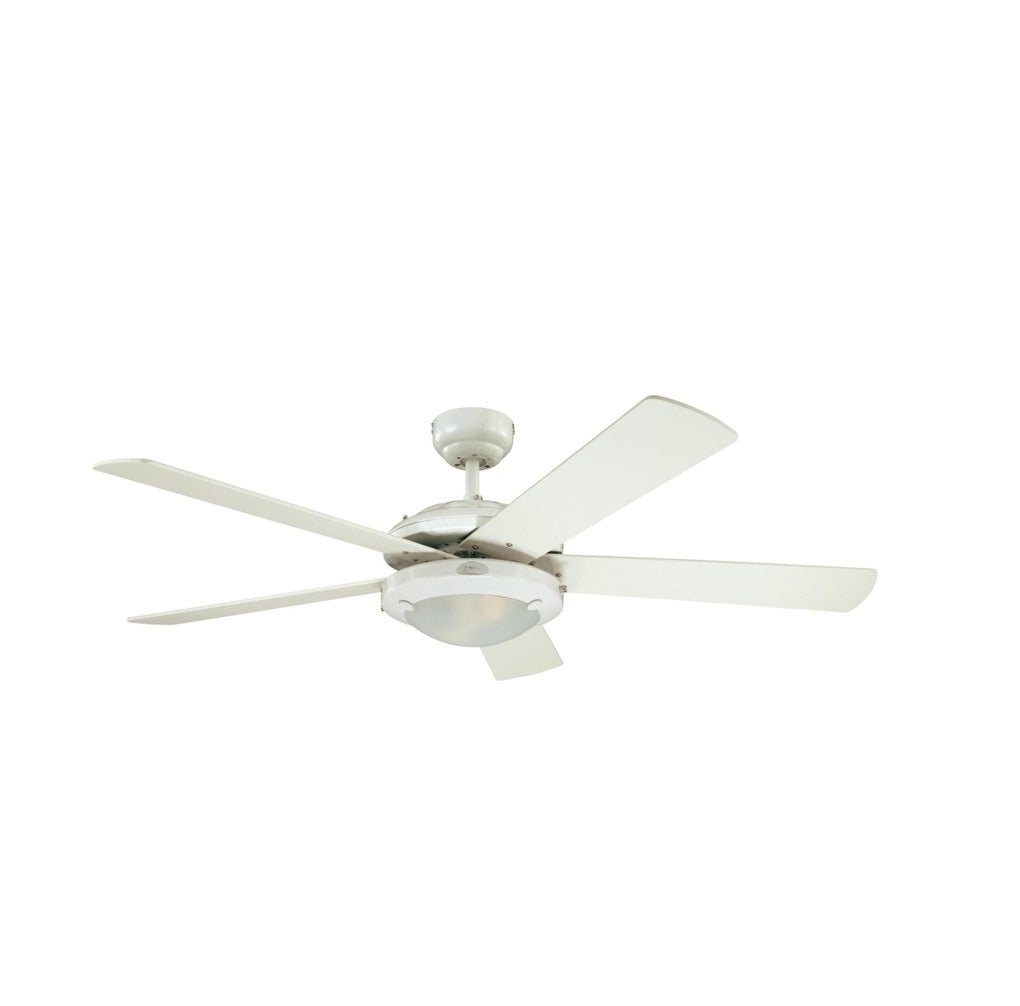 Westinghouse 72336 Comet Indoor Ceiling Fan, White, 52 inch