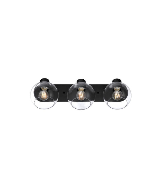 Westinghouse 61279 Hyson Wall Mount Vanity Light, 3 Lights, Black
