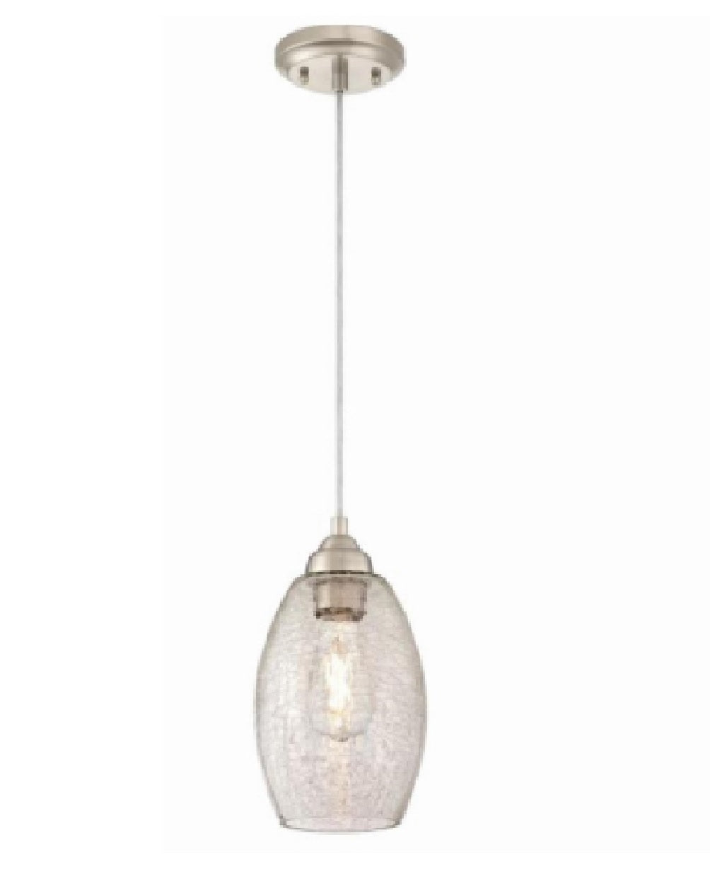 Westinghouse 61057 Mini Pendant, Brushed Nickle