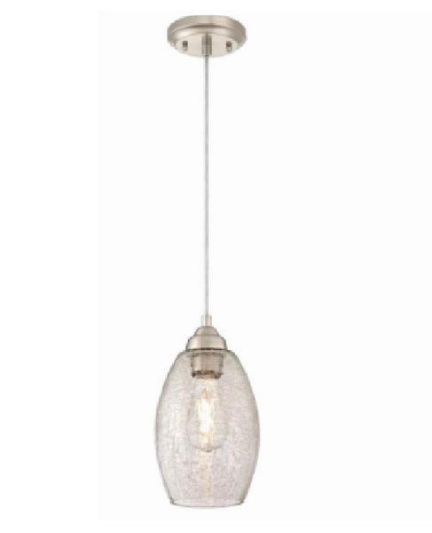 Westinghouse 61057 Mini Pendant, Brushed Nickle