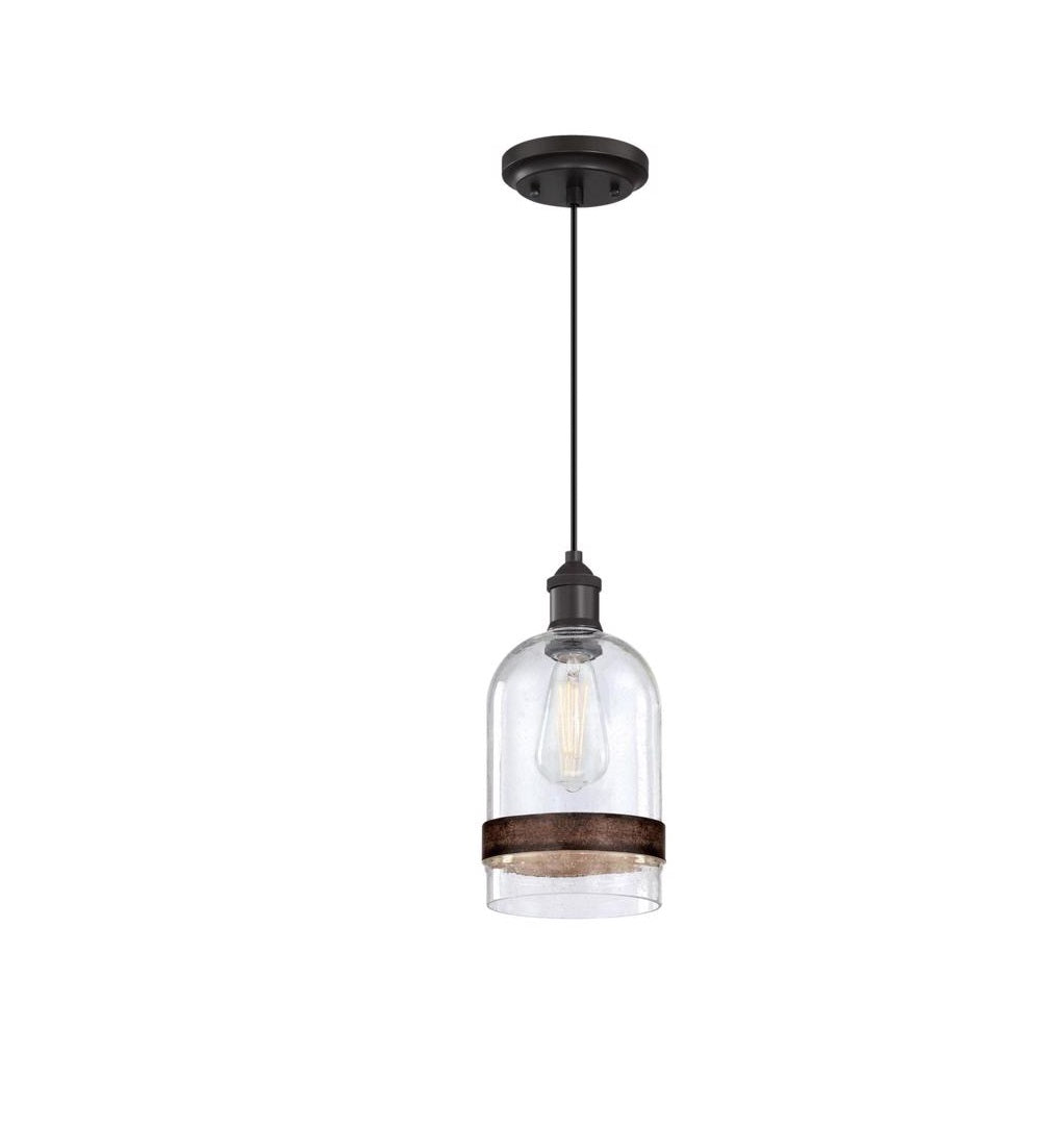 Westinghouse 61298 Tarrant Pendant Light, 1- Light, Black/Bronze