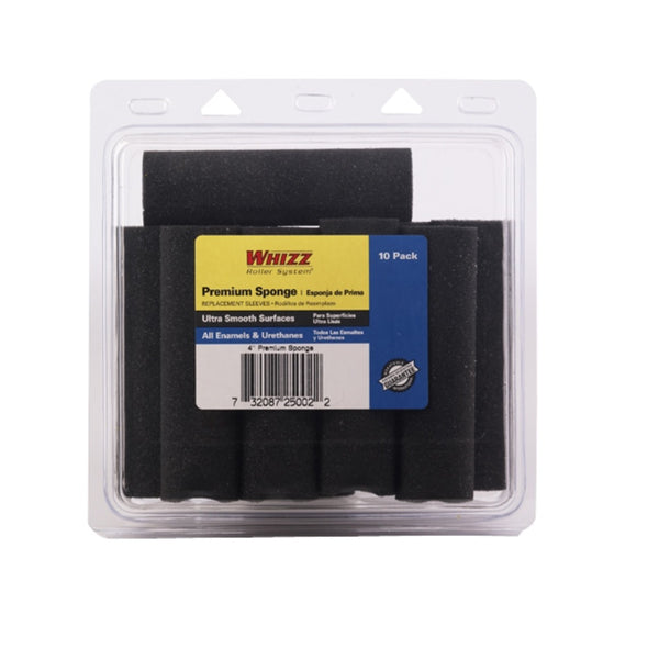 Whizz 25002 Premium Black Foam Concave Roller, 4"