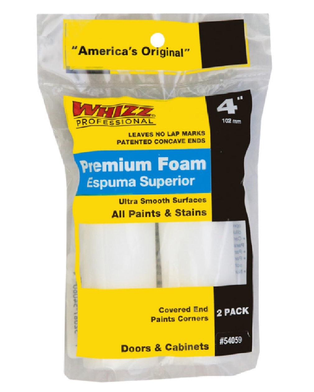 Whizz 54059 Premium Concave Foam, White, 4 Inch