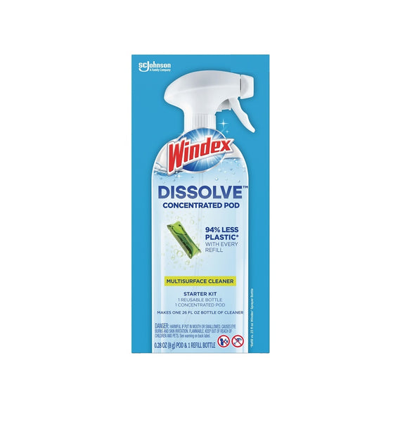 Windex 00400 Dissolve Concentrated Pod Multi-Surface Cleaner, Green