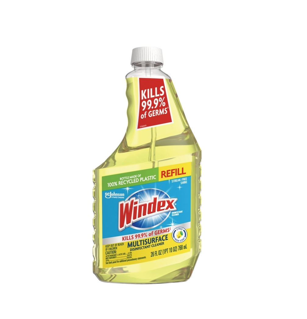 Windex 380 Multi Surface Disinfectant Cleaner Refill, 26 Oz