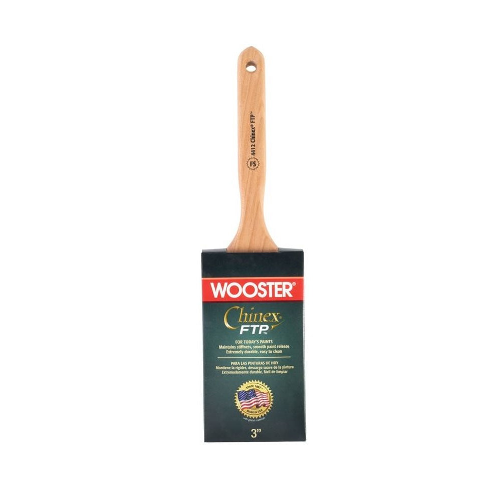 Wooster 4412-3 Chinex FTP Flat Paint Brush, 3-3/16 Inch
