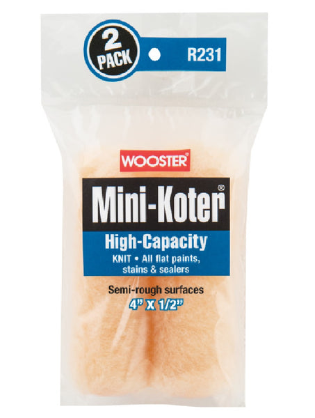 Wooster R231-4 Mini-Koter High-Capacity Roller Cover, 4 Inch x 1/2 Inch