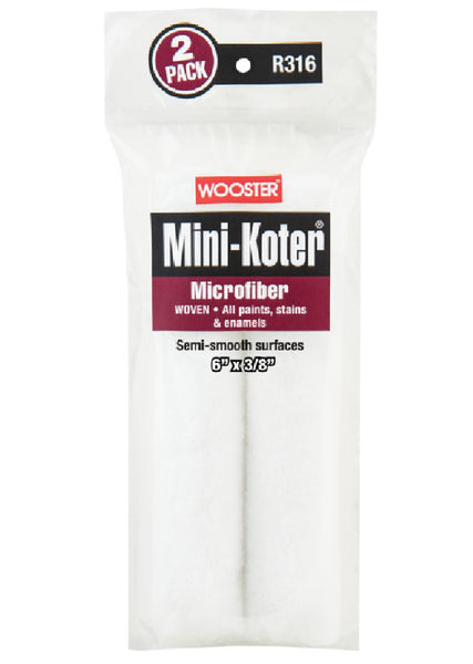 Wooster R316-6 Mini-Koter Microfiber Roller Cover, 6 Inch x 3/8 Inch