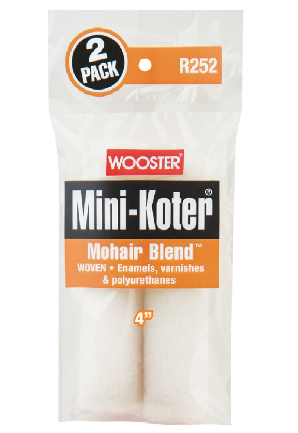 Wooster R252-4 Mini-Koter Mohair Blend Rollers, 4 Inch