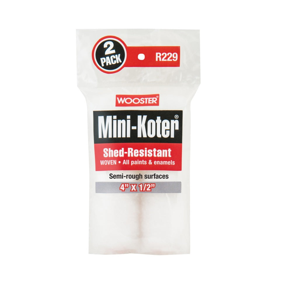 Wooster R229-4 Mini-Koter Woven Mini Roller Cover, Fabric