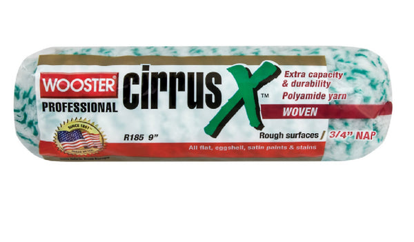 Wooster R185-9 Polyamide High-Density Knit Roller Cover, Green