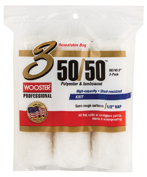 Wooster RR745-9 Paint Roller Cover, Lambswool & Polyester