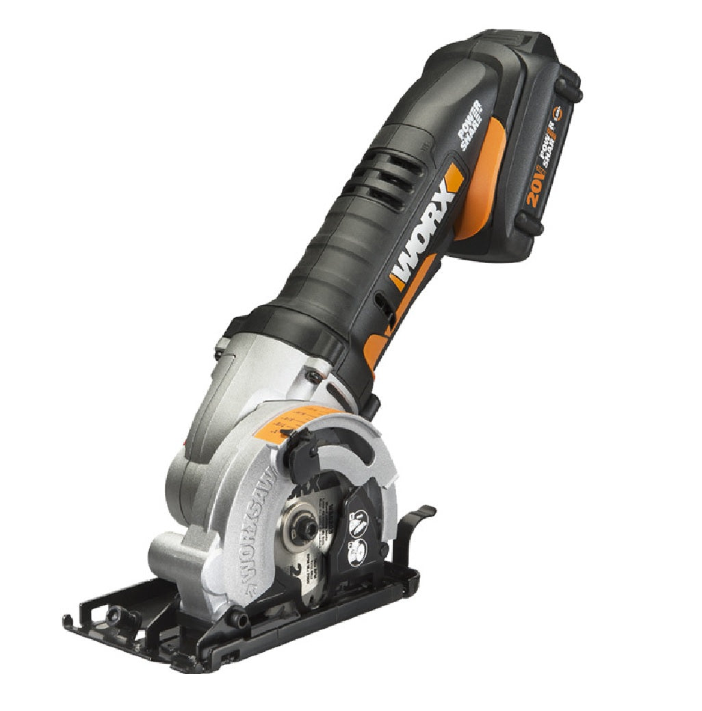 Worx WX523L Compact Circular Saw, 20 Volt, 3-3/8 Inch