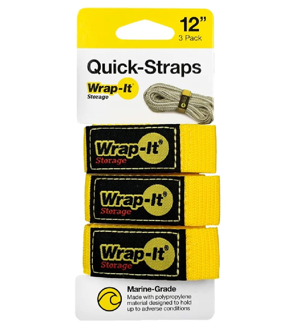 Wrap-It Storage 103-BS-12YE Quick-Straps, Yellow