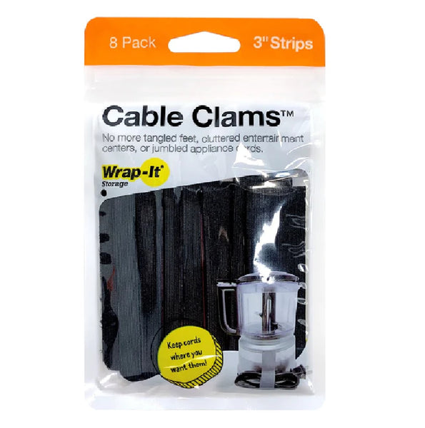 Wrap-It Storage 408-CC-3LX-BL Cable Clams, 3-Inch