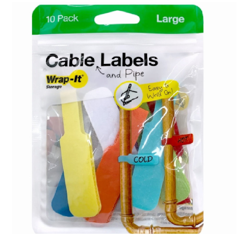 Wrap-It Storage 410-CL-LG-MC Cable Labels, Large
