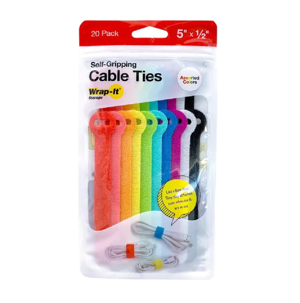 Wrap-It Storage 420-5MC Self-Gripping Cable Ties, 5-Inch