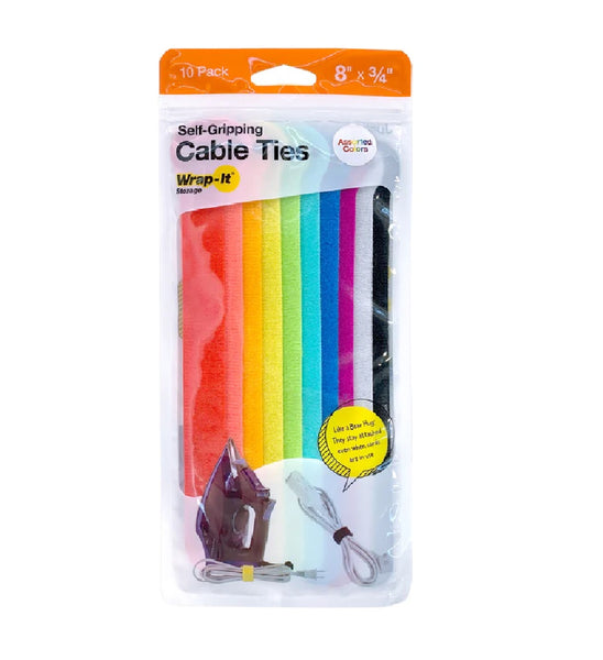 Wrap-It Storage 410-8MC Self-Gripping Cable Ties, 8 Inch