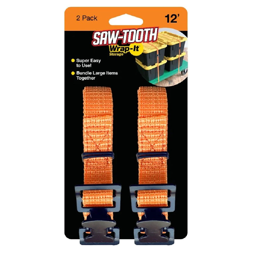 Wrap-It Storage 102-ST-12OR Saw-Tooth Strap, 12 Feet