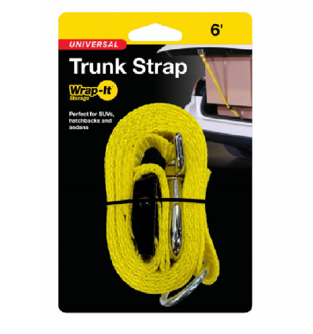 Wrap-It 100-TS-6YE Trunk Strap, Yellow, 6.5-Feet