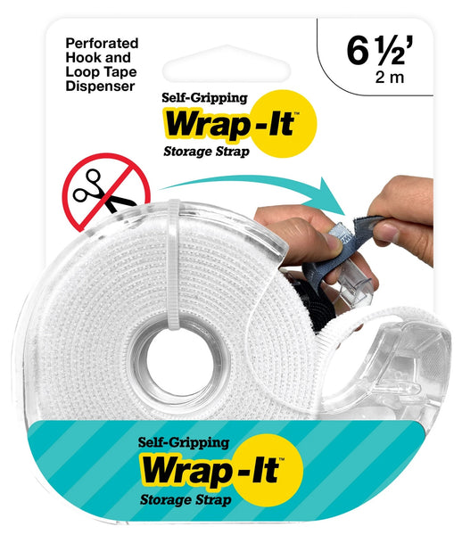 Wrap-It 400-6WHTD Self Gripping Storage Perforated Tape Roll, White