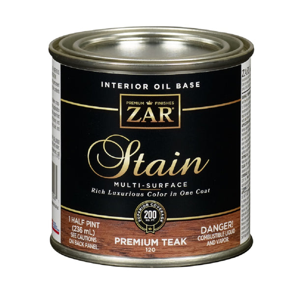 ZAR 12006 Interior Oil-Based Wood Stain,  Premium Teak, 1/2 Pint