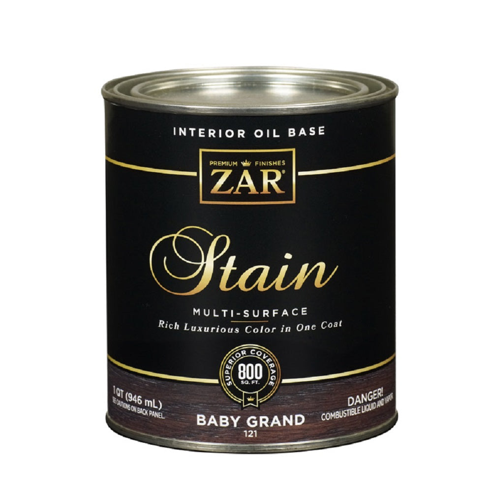 ZAR 12112 Semi-Transparent Oil-Based Wood Stain, Baby Grand, 1 Qt