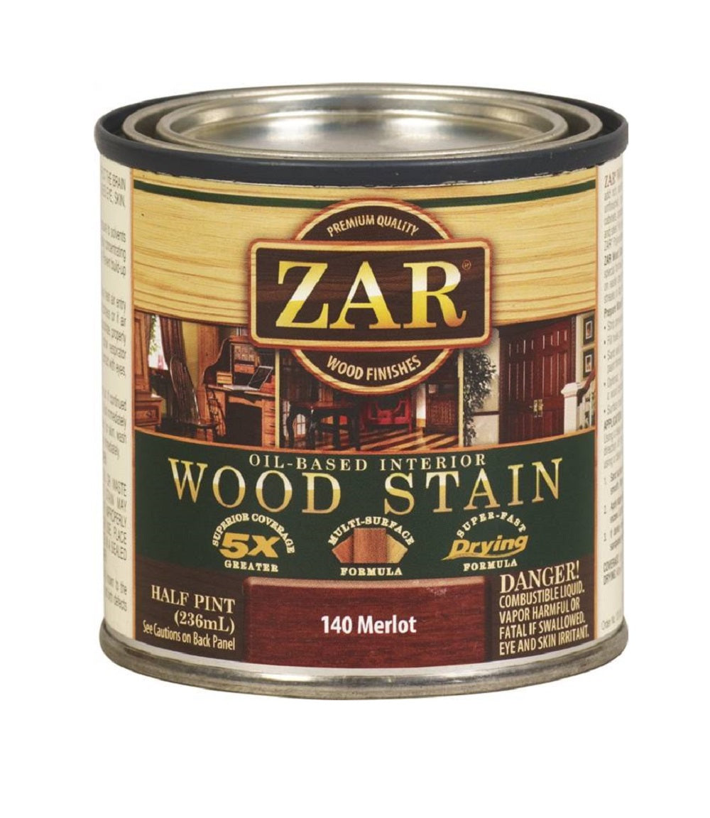 ZAR 14006 Interior Oil-Based Wood Stain, Merlot, 1/2 Pint