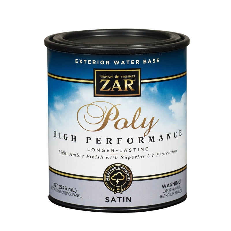 ZAR 32712 Satin Water-Based Polyurethane, 1 Qt