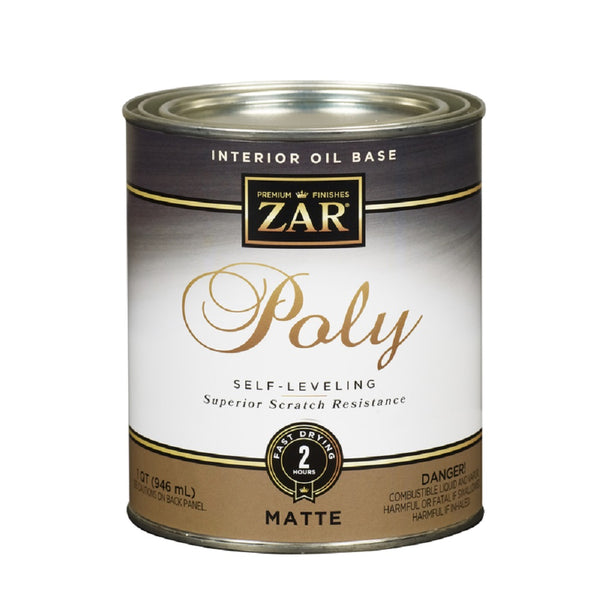 Zar 33912 Matte Oil-Based Polyurethane, Quart