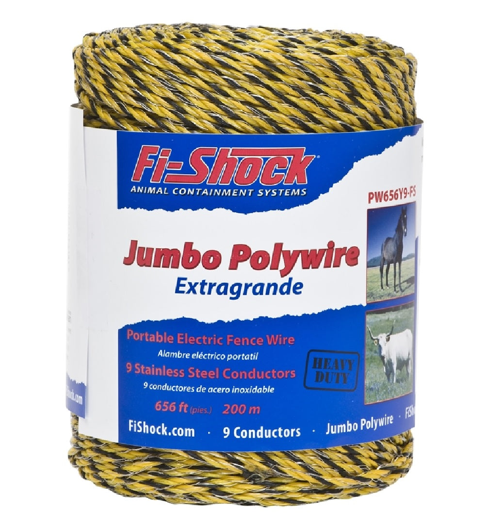 Zareba PW656Y9-Z/FS Electric Fence Jumbo Polywire, 656', Yellow