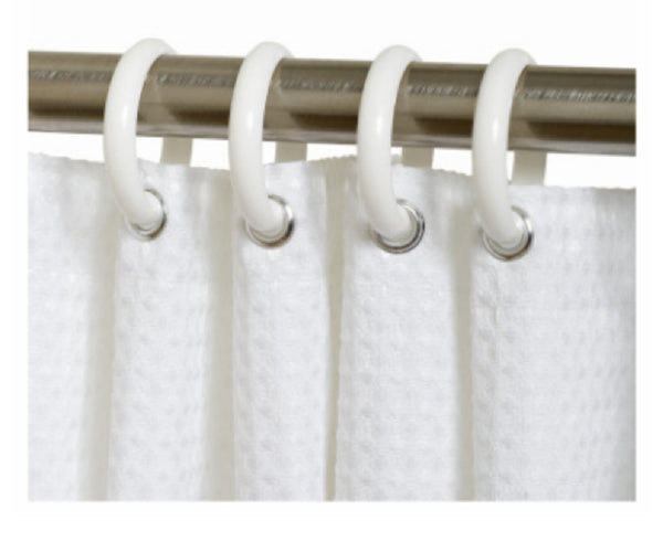 Zenith SSR010WW Shower Curtain Rings, White