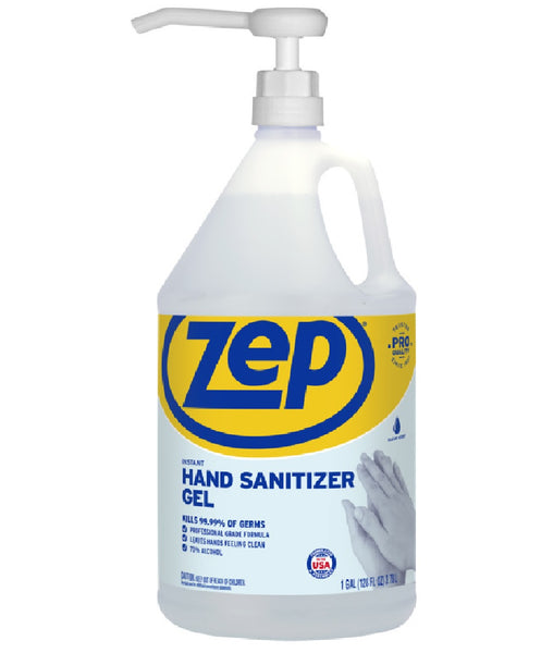Zep ZUIHSG129P Instant Hand Sanitizer, Clear, 1 Gallon