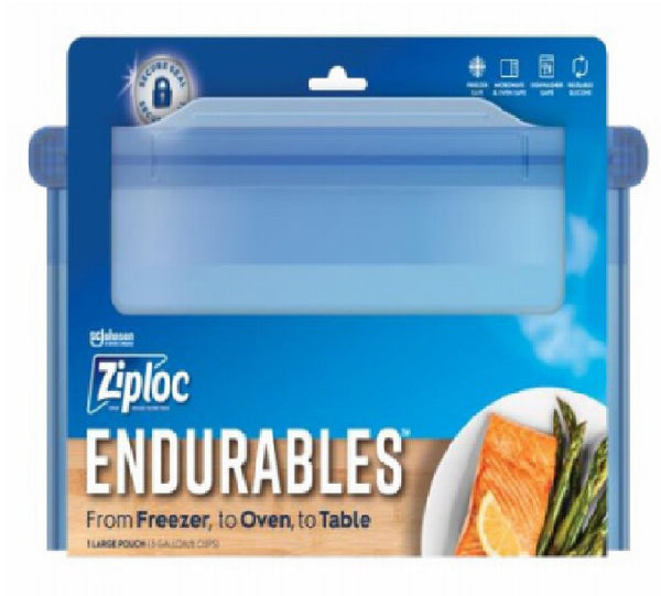 Ziploc 00922 Endurables Food Storage Large Pouch, 64 Oz