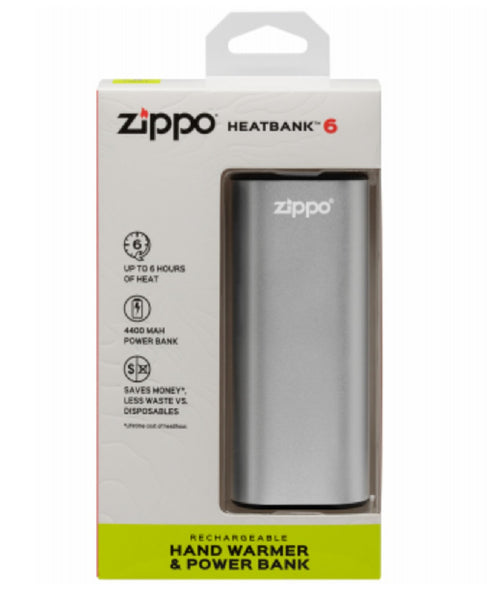 Zippo 40608 Heatbank Rechargeable Hand Warmers, Silver