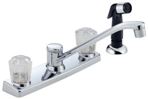 Peerless P225LF Two Handle Low Lead Kitchen Faucet, 8" Centers