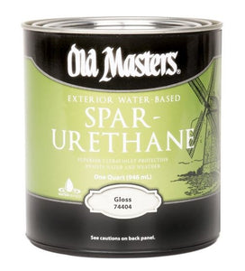 Old Masters 74404  Exterior Water-Base Polyurethane, Gloss Finish, Quart