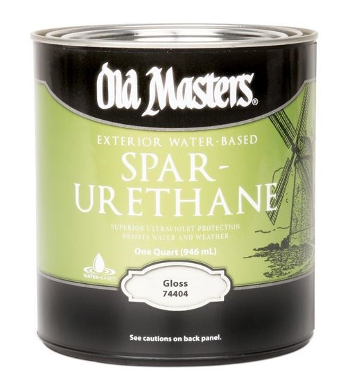 Old Masters 74404  Exterior Water-Base Polyurethane, Gloss Finish, Quart
