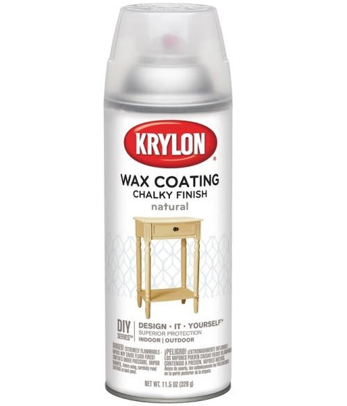 Krylon K04118000 Chalky Finish Wax Coating Spray Paint, 11.5 Ounce