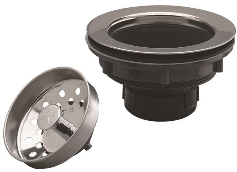 Keeney 250SS Sink Strainer with Fixed Post Basket, Plastic
