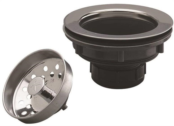 Keeney 250SS Sink Strainer with Fixed Post Basket, Plastic
