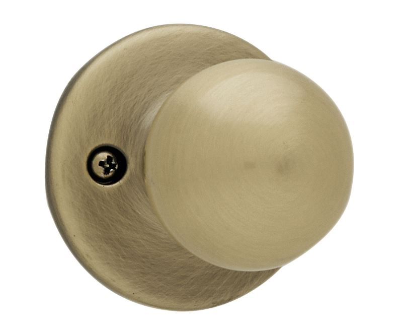 Kwikset 488P 5 CP Polo Dummy Door Knob, Antique Brass