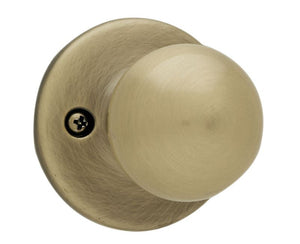 Kwikset 488P 5 CP Polo Dummy Door Knob, Antique Brass