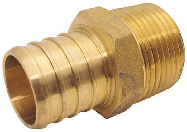 Apollo Valves APXMA134 Pex Fittings Male Adapter, 1" x 3/4", Brass