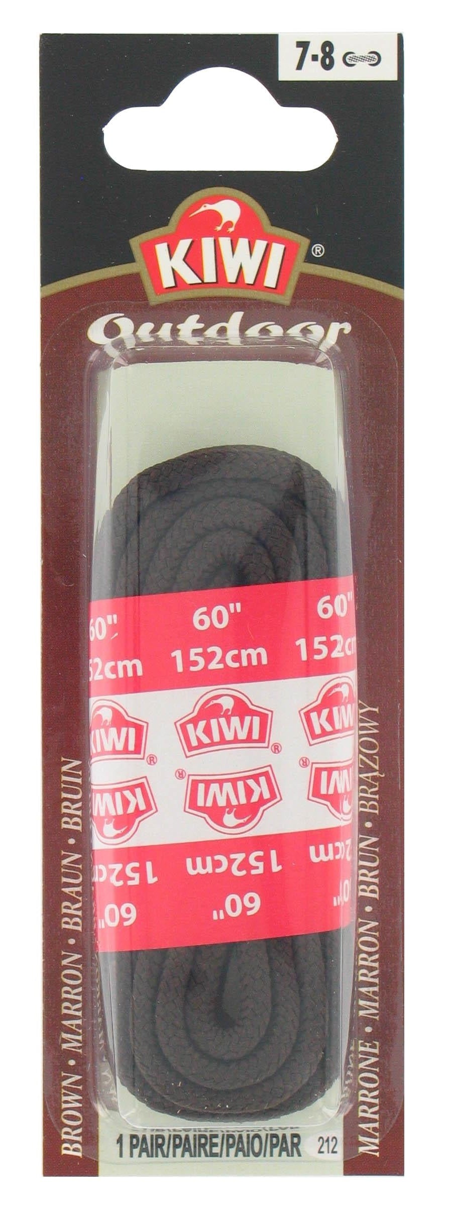Kiwi 70451 Round Boot Lace, 60", Brown