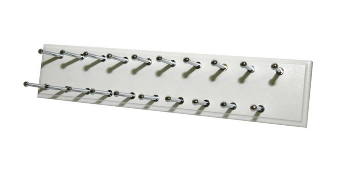 Easy Track RA1200 Sliding Tie Rack, White
