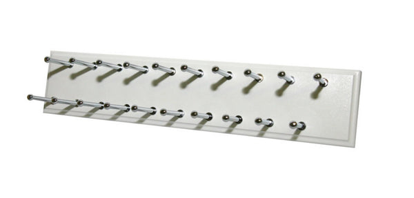 Easy Track RA1200 Sliding Tie Rack, White
